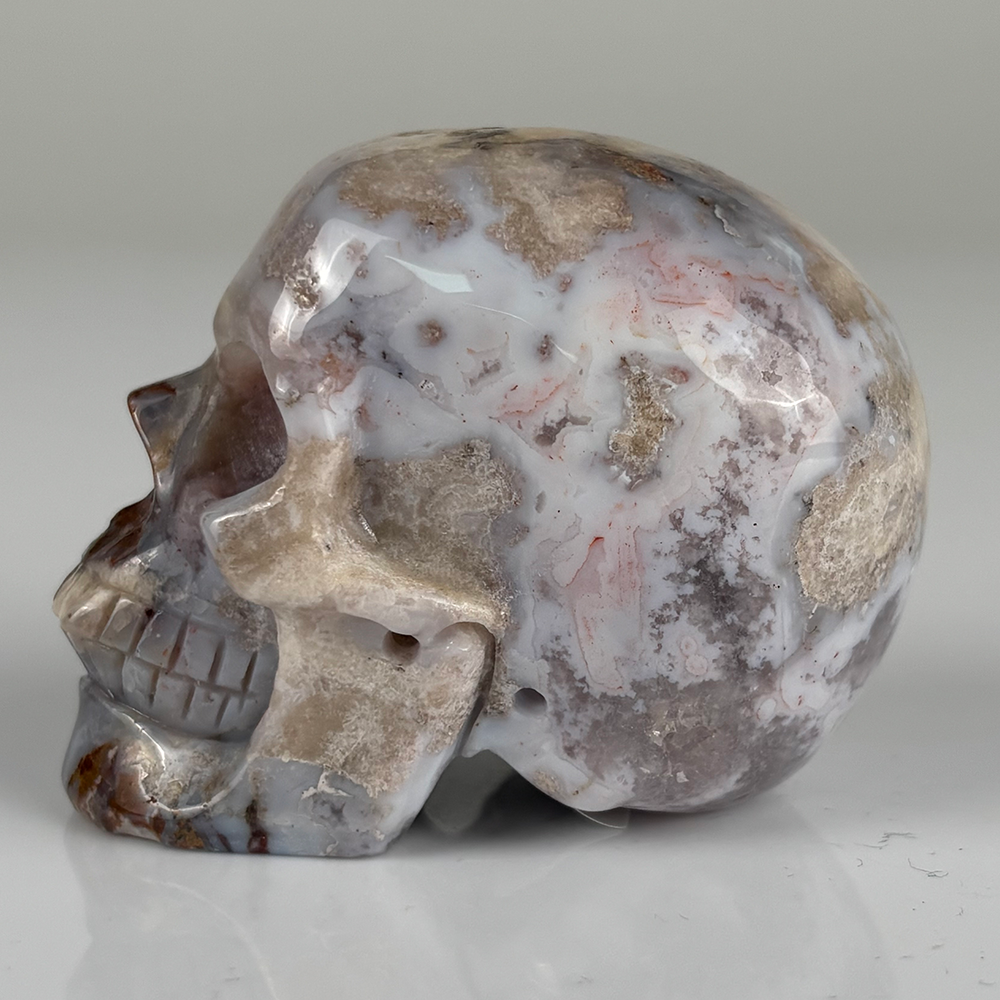 2 Inch Blue Flower Agate Crystal Skull – Skull — view 5