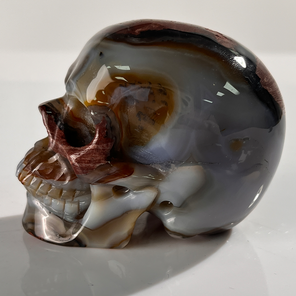 3 Inch Volcanic Agate Crystal Skull — view 5
