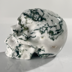 3 Inch Moss Agate Crystal Skull — view 5