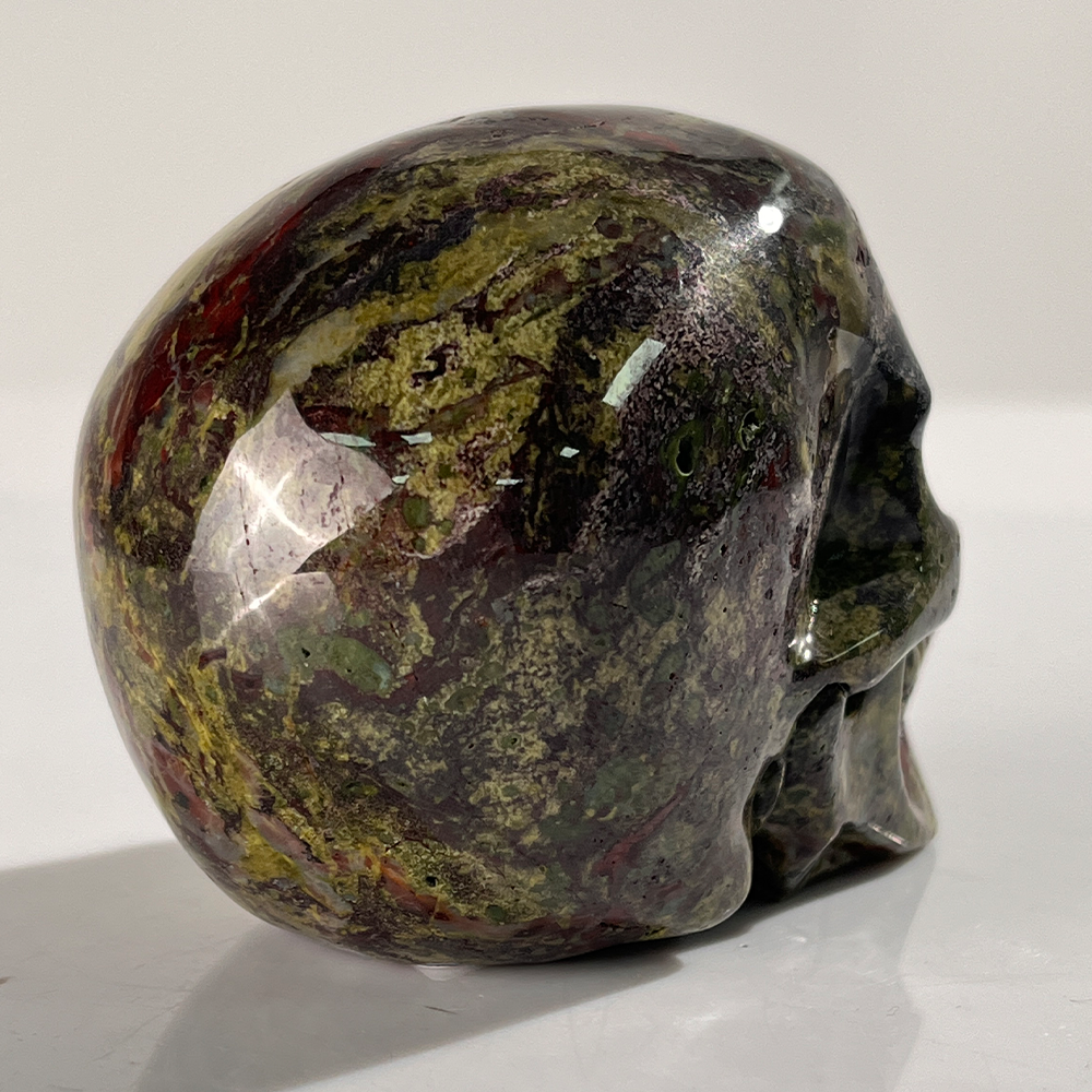 3 Inch Dragon Bloodstone Crystal Skull — view 5