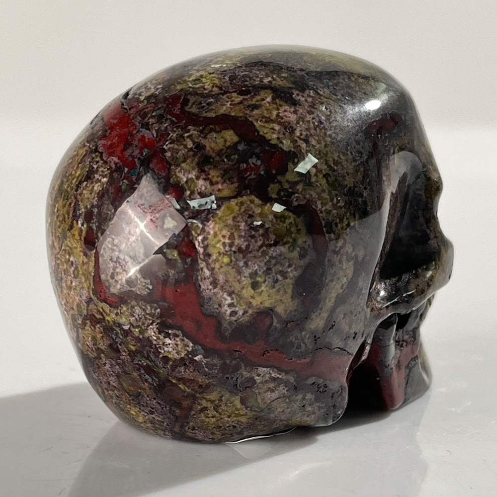 2 Inch Dragon Bloodstone Crystal Skull – Skull — view 3