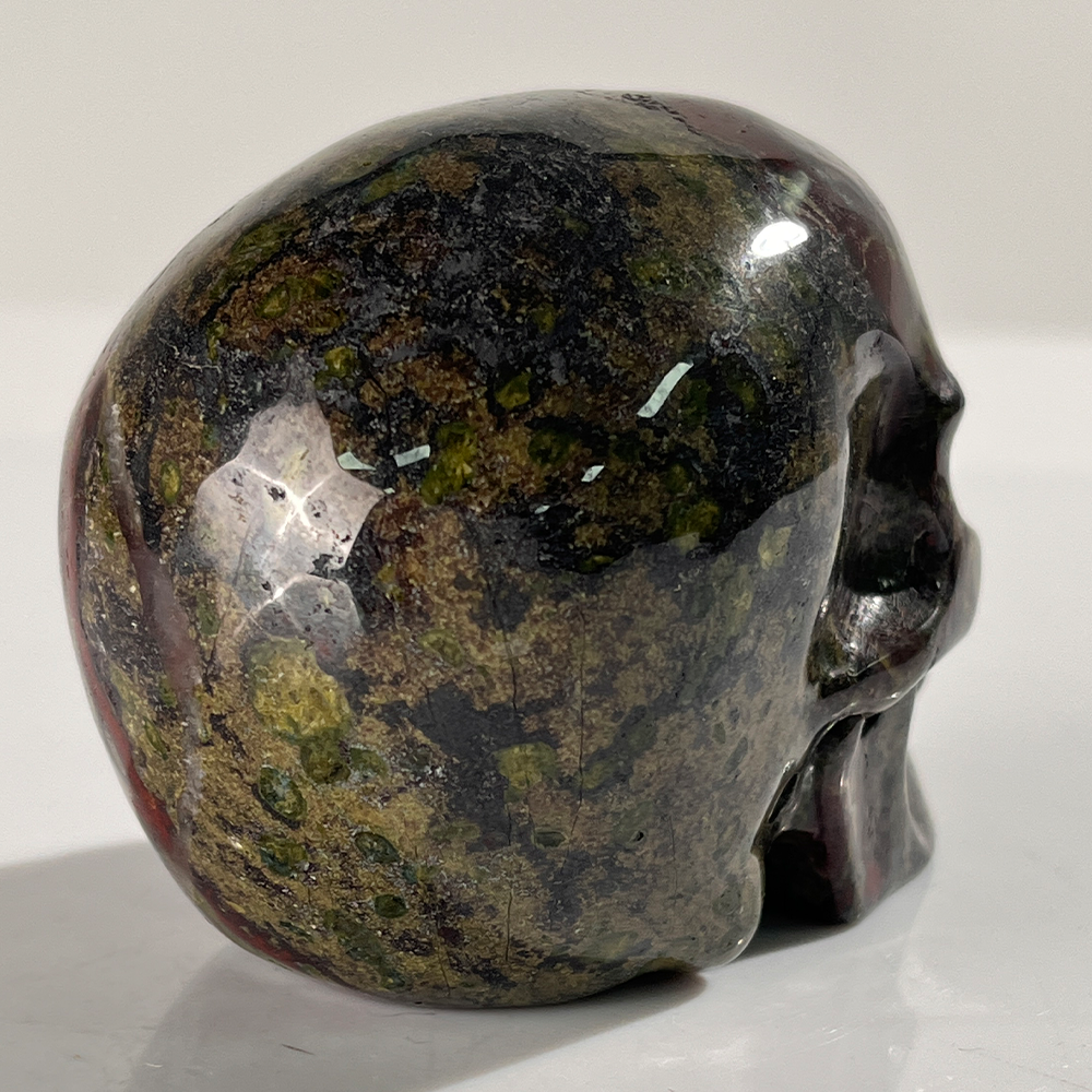 3 Inch Dragon Bloodstone Crystal Skull — view 3