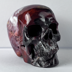 3 Inch Red Crazy Lace Agate Crystal Skull — view 2