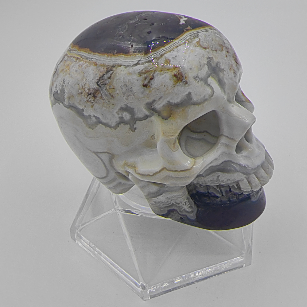 3 Inch Red Crazy Lace Agate Crystal Skull — view 7