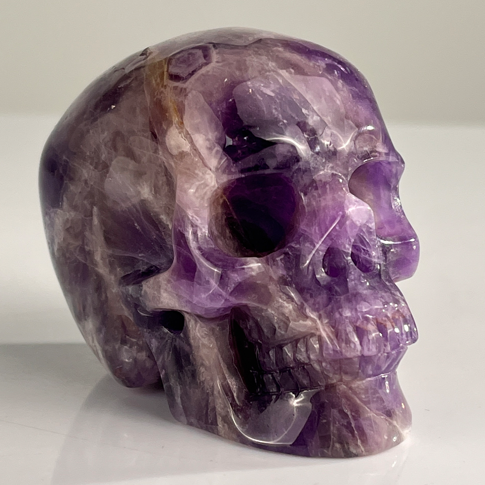 3 Inch Dream Amethyst Crystal Skull – Healing Stone — view 2