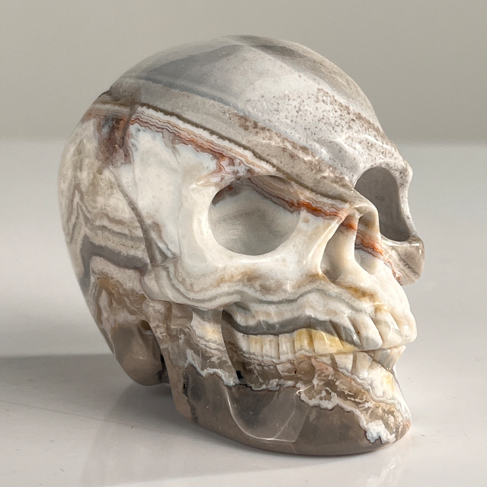 3 Inch Crazy Lace Agate Crystal Skull — view 2
