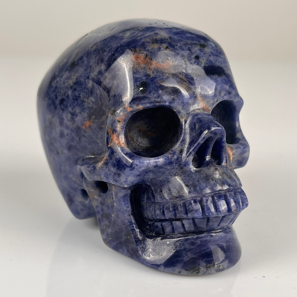 3 Inch Blue Lace Agate Crystal Skull – Gemstone — view 2