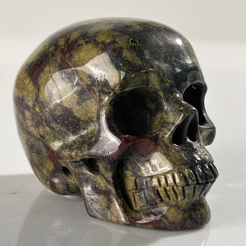 2 Inch Dragon Bloodstone Crystal Skull – Skull — view 2