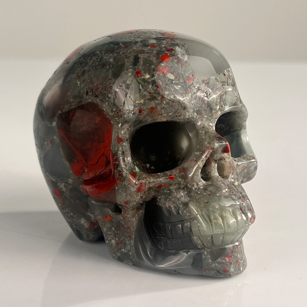 3 Inch African Bloodstone Crystal Skull — view 7