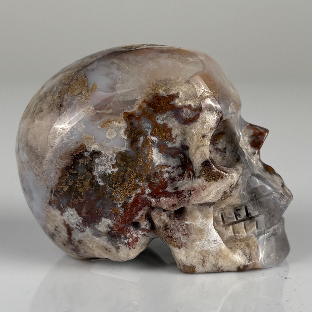 2 Inch Blue Flower Agate Crystal Skull – Skull — view 3