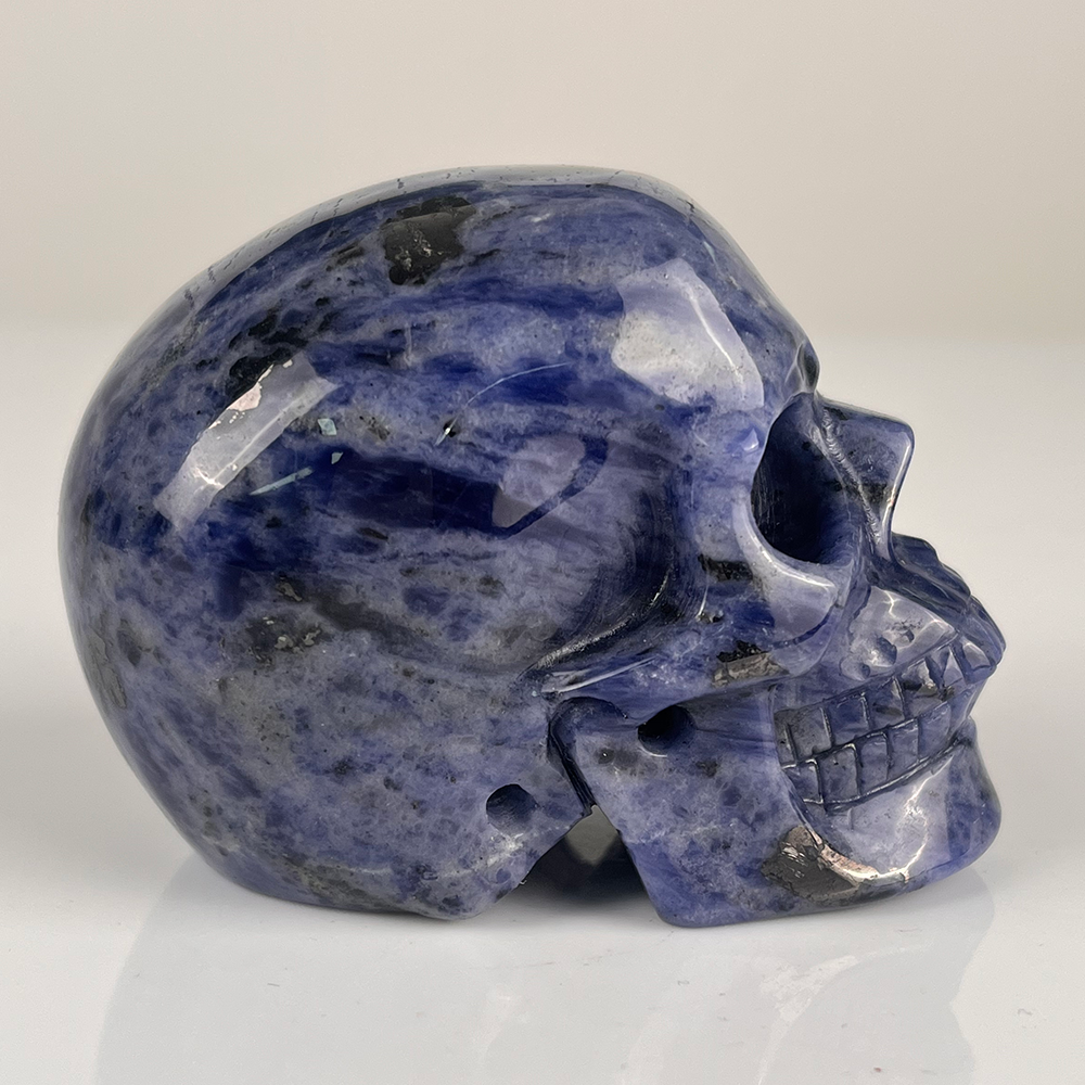 3 Inch Blue Lace Agate Crystal Skull – Gemstone — view 3