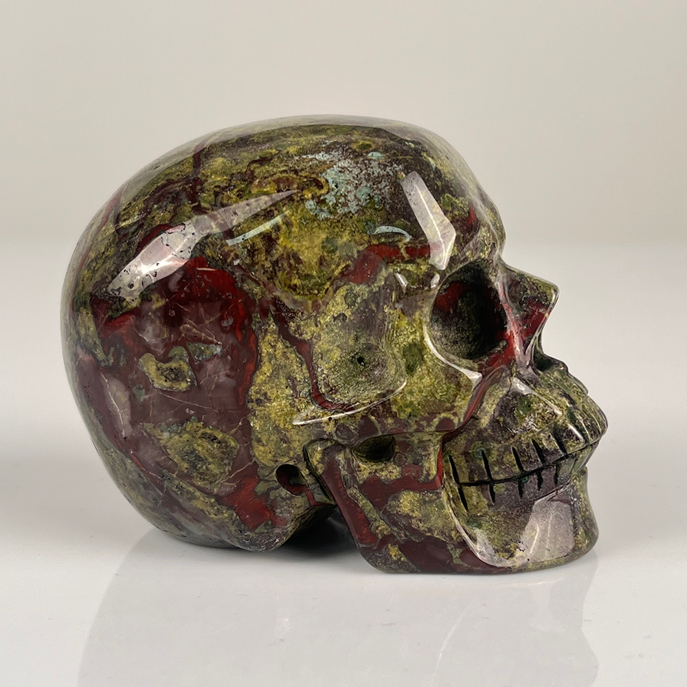3 Inch Dragon Bloodstone Crystal Skull — view 3