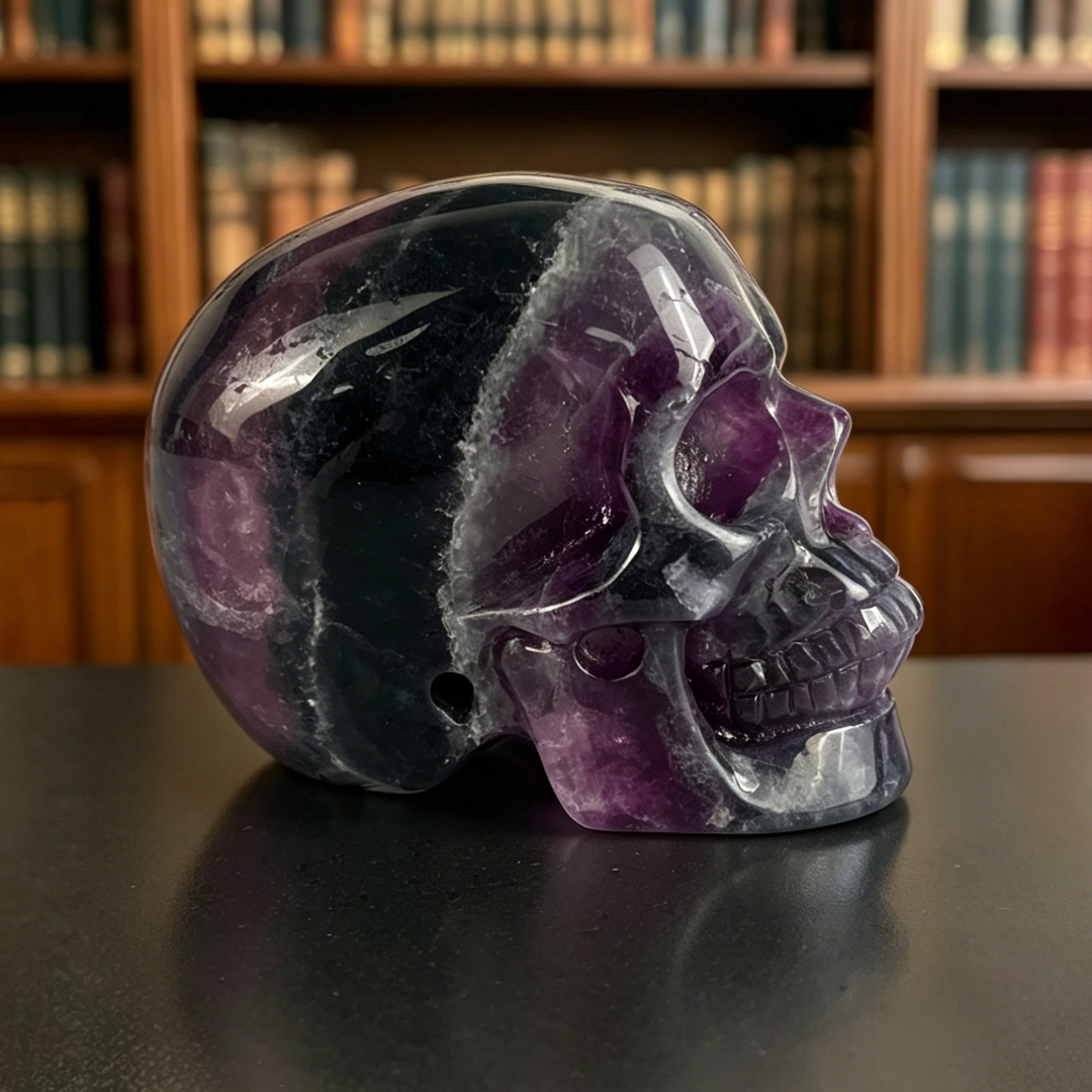 4.5 Inch Fluorite Crystal Skull — view 4