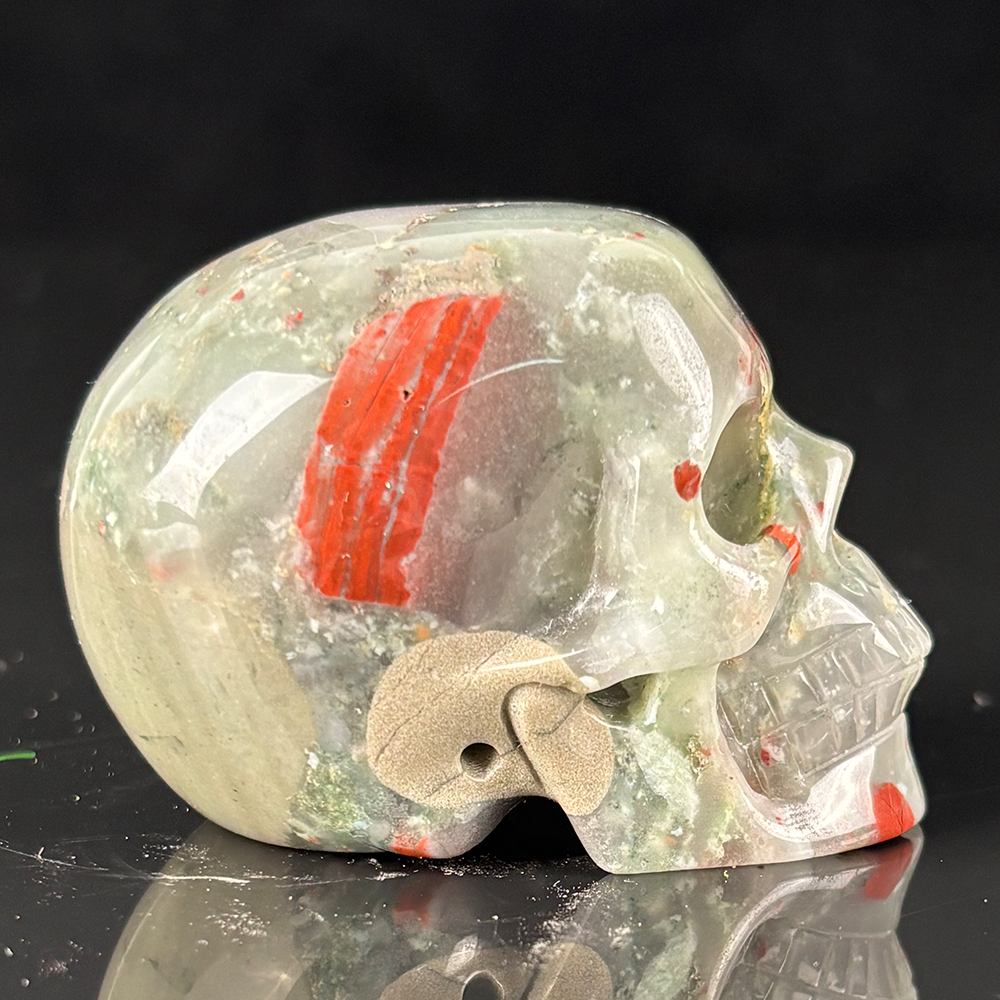 2 Inch African Bloodstone Crystal Skull – Skull — view 5