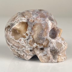 3 Inch Blue Flower Agate Crystal Skull — view 3