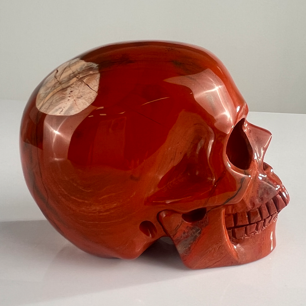 4.5 Inch Red Jasper Crystal Skull — view 5