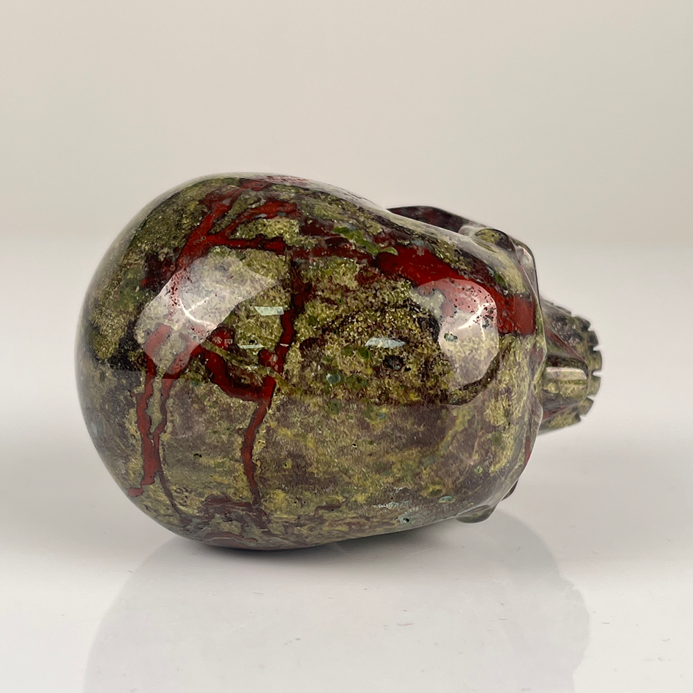 3 Inch Dragon Bloodstone Crystal Skull — view 8