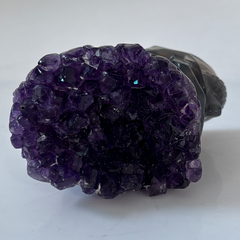 3 inch Amethyst Cluster Crown Crystal Skull - Natural Crystal — view 8