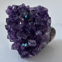 3 inch Amethyst Cluster Crown Crystal Skull - Natural Crystal — view 8