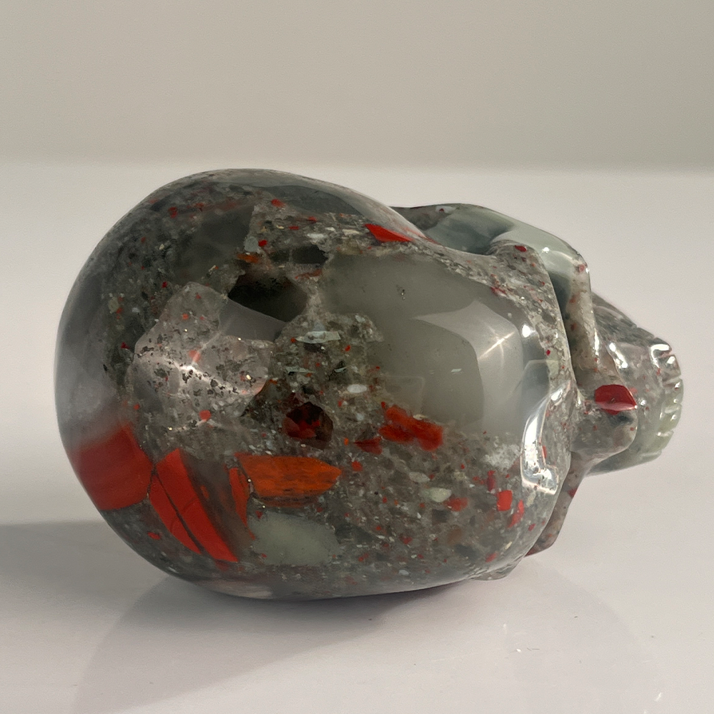 3 Inch African Bloodstone Crystal Skull — view 8