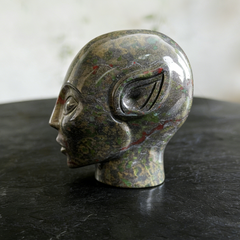 3.8 inch Dragon Bloodstone Alien Crystal Skull - Natural tone — view 4
