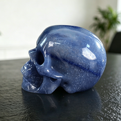 4.5 Inch Blue Aventurine Crystal Skull — view 4