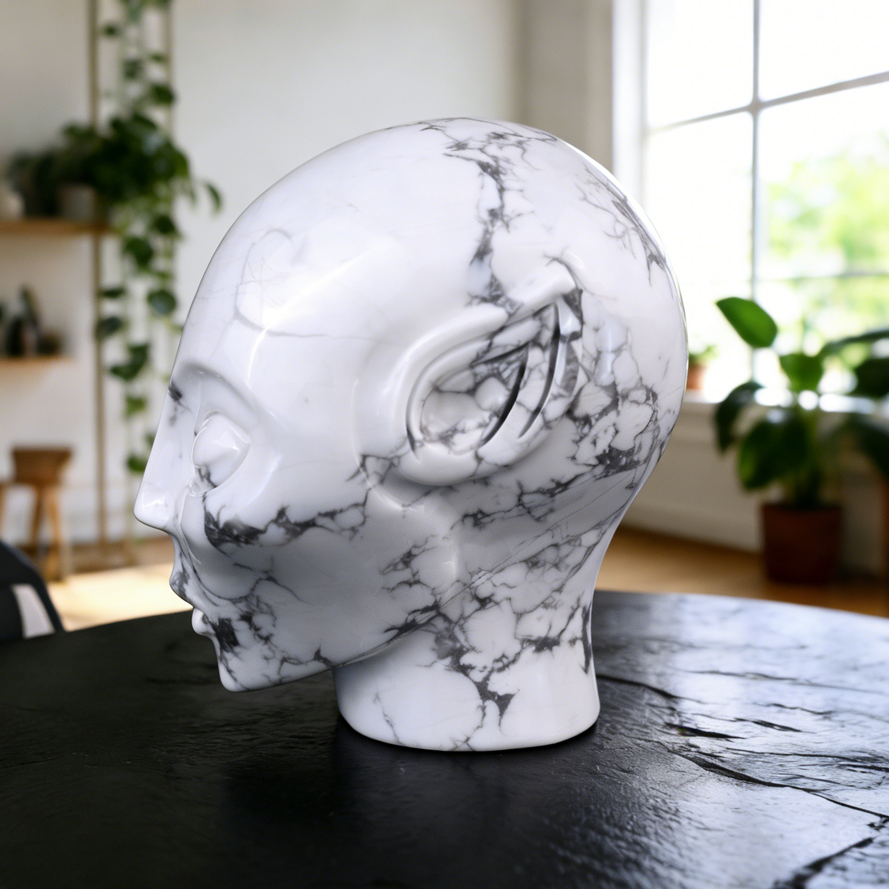 3.8 Inch Howlite Alien Crystal Skull — view 6