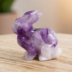 Amethyst Rabbit Carving - Crystal Figurine — view 4