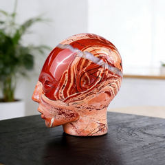 3 Inch Red Jasper Alien Crystal Skull – Protection Stone — view 6