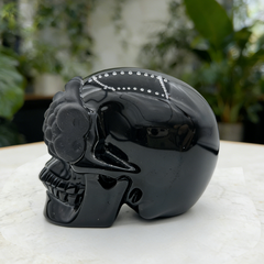 See No Evil Black Obsidian Skull - Natural Stone — view 3