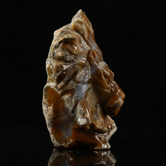 Yellow Chalcedony Lion Head Carving — view 4