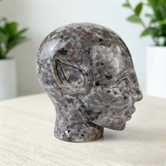 2 Inch Fire Stone Alien Crystal Skull – Skull — view 5