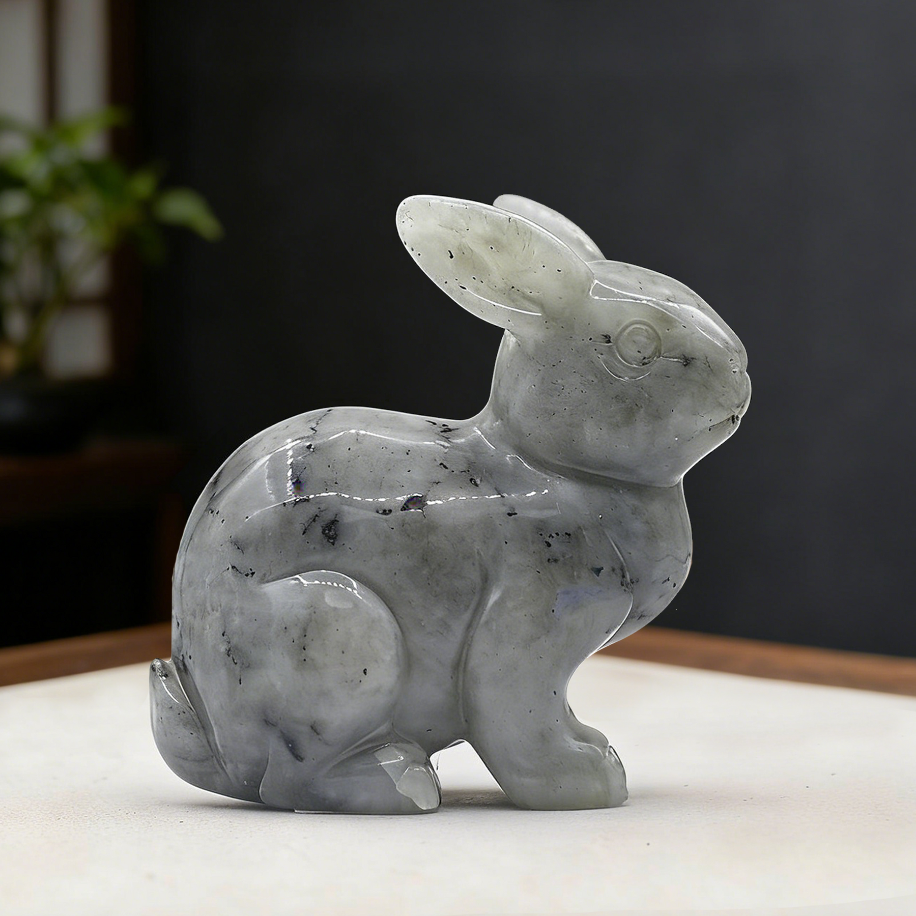 Labradorite Rabbit Carving — view 5