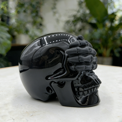 See No Evil Black Obsidian Skull - Natural Stone — view 6