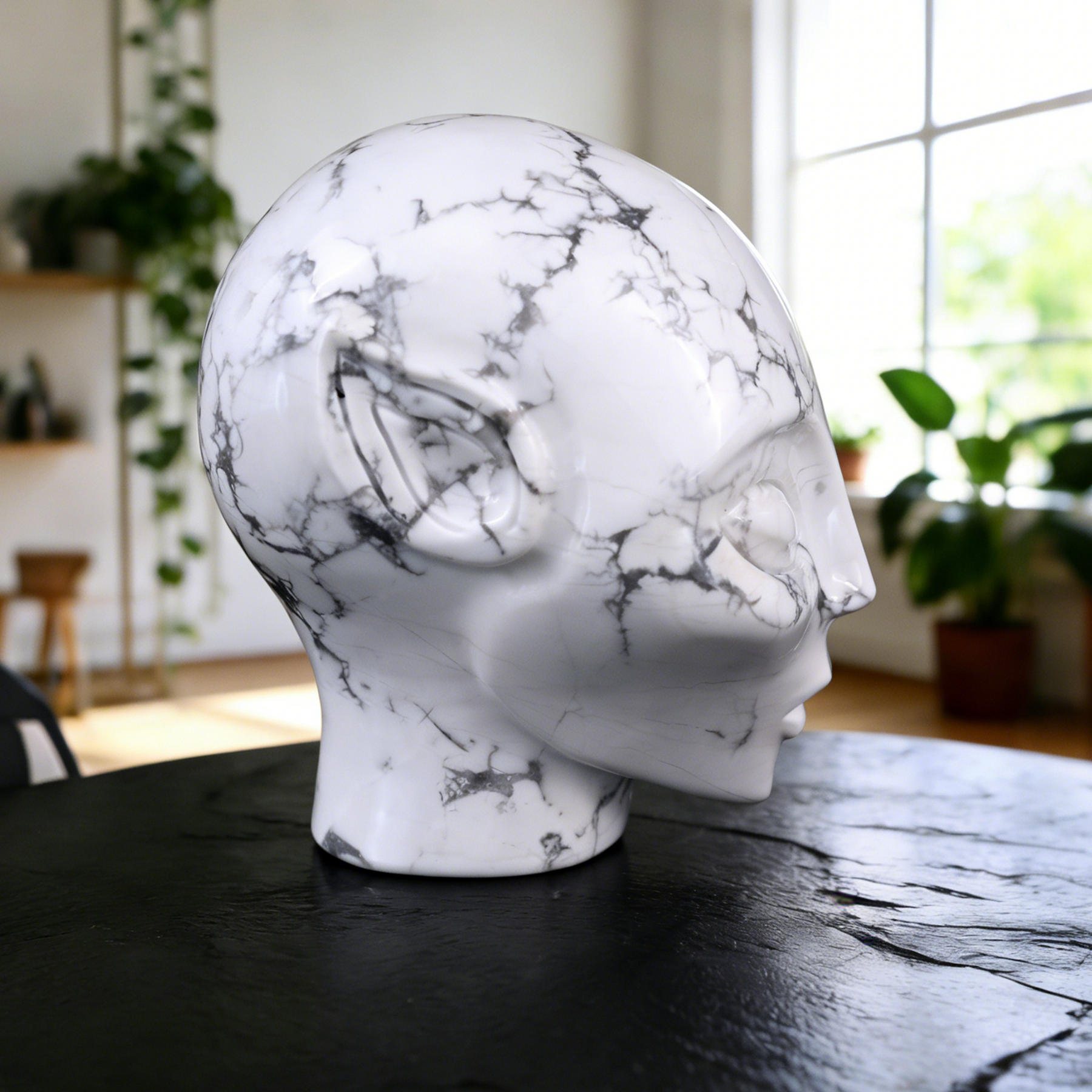 3.8 Inch Howlite Alien Crystal Skull — view 4