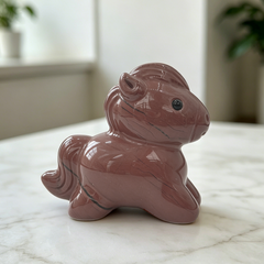 Red Jasper Cartoon Pony Carving — view 6
