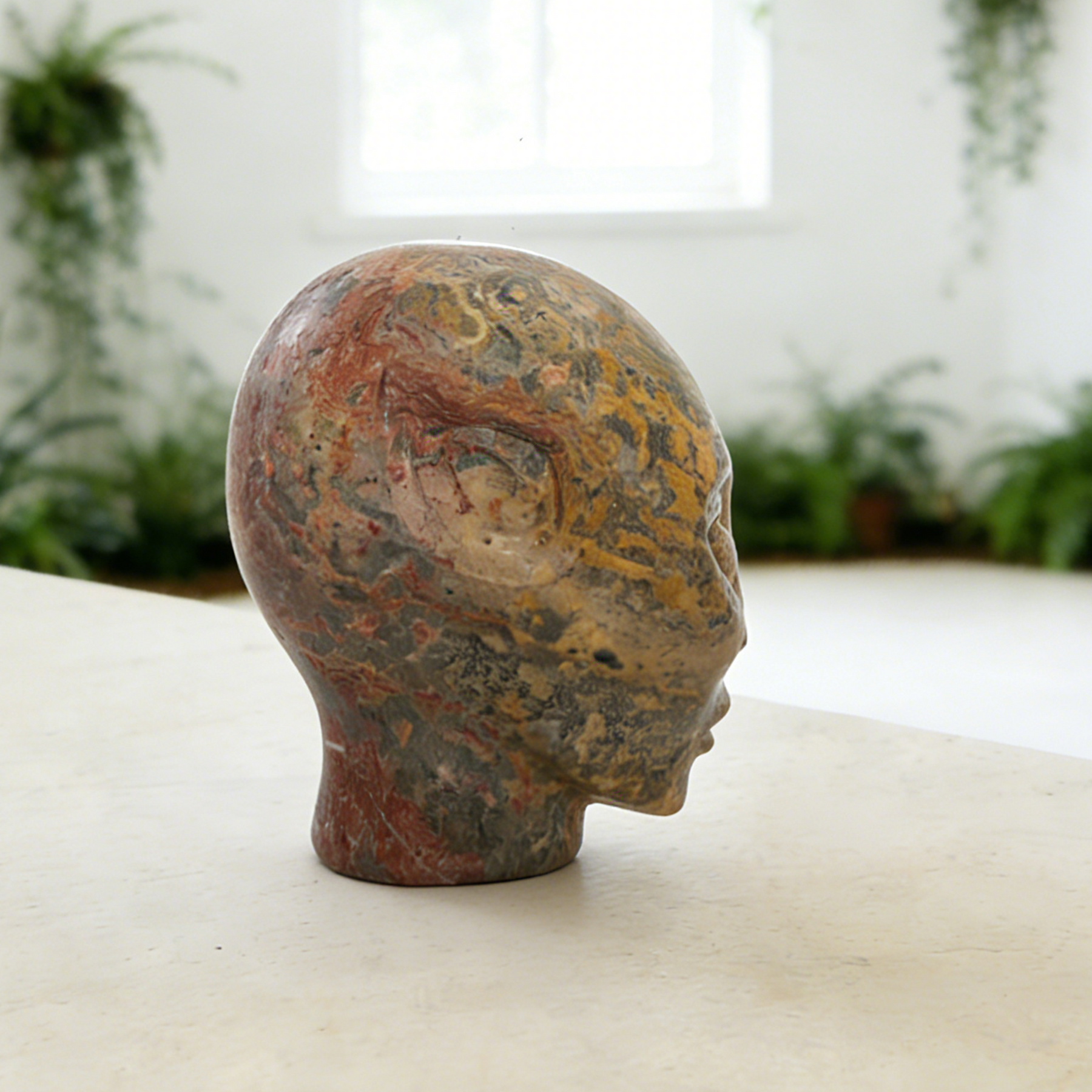 3 Inch Leopard Skin Jasper Alien Crystal Skull — view 4