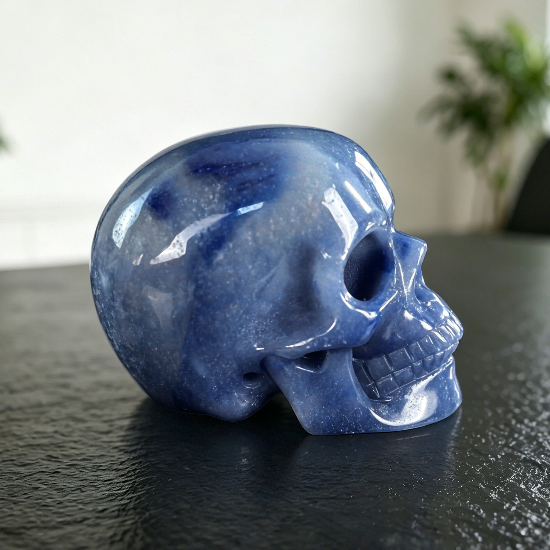 4.5 Inch Blue Aventurine Crystal Skull — view 6
