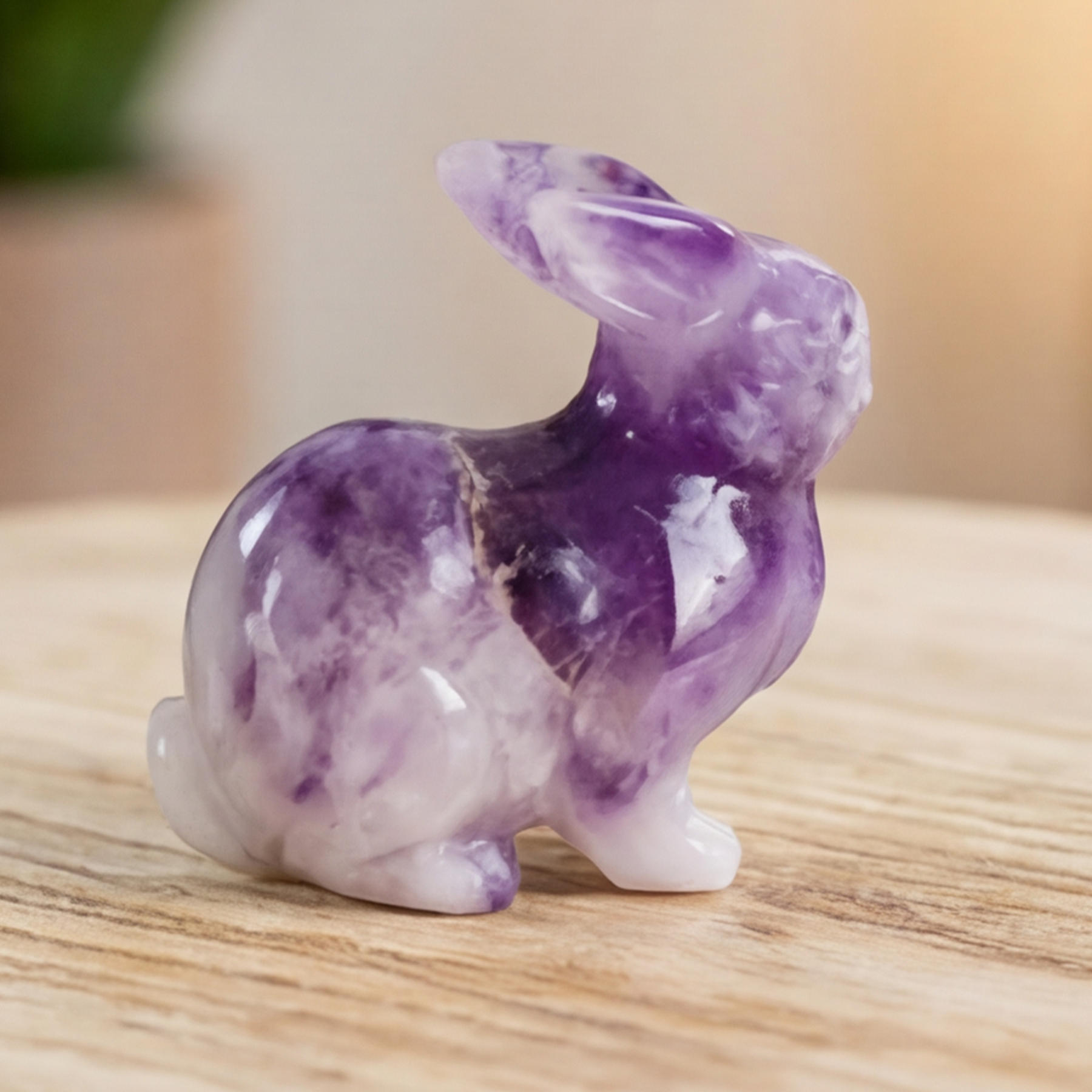 Amethyst Rabbit Carving - Crystal Figurine — view 6