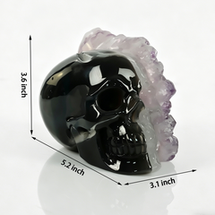 5 inch Amethyst Cluster Skull — view 2