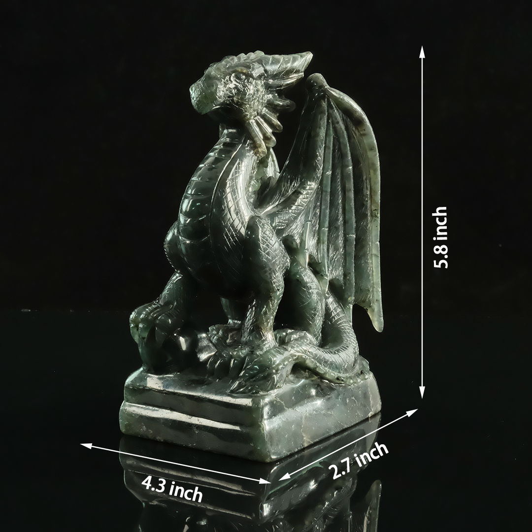Labradorite Winged Dragon - Sculpture — view 2