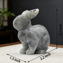 Labradorite Rabbit Carving — view 2