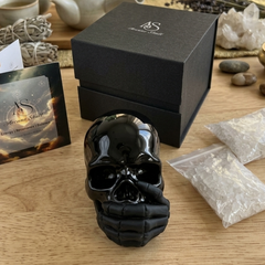 Speak No Evil Black Obsidian Skull — view 8