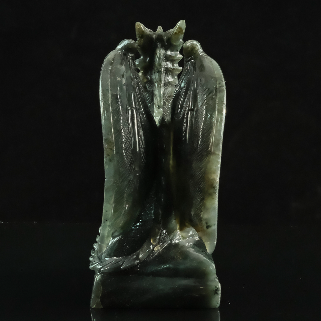 Labradorite Winged Dragon - Sculpture — view 4