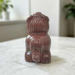 Red Jasper Cartoon Pony Carving — view 5
