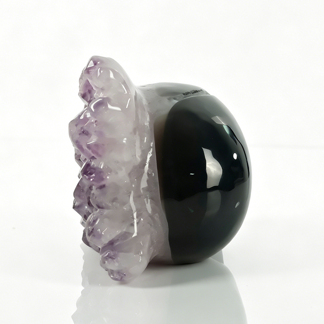5 inch Amethyst Cluster Skull — view 6
