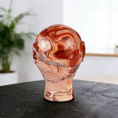 3.8 Inch Red Jasper Alien Crystal Skull — view 5