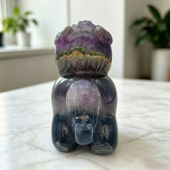 Fluorite Cartoon Pony Jade Carving - Natural Jade — view 4