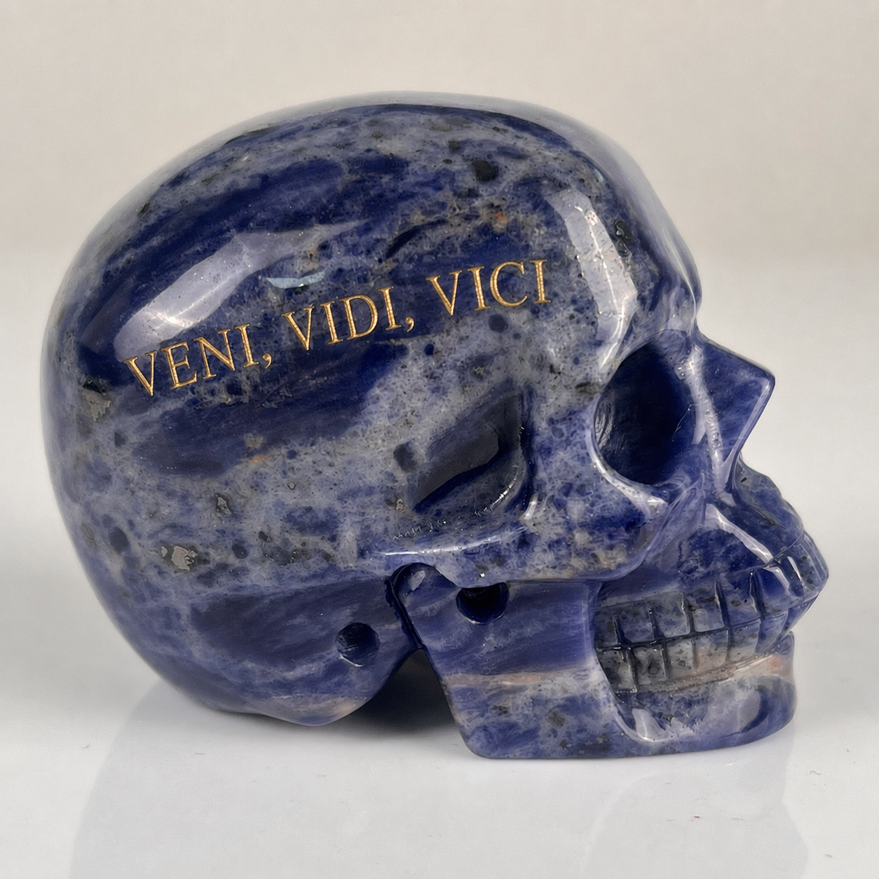 3 Inch Blue Lace Agate Crystal Skull – Gemstone — view 4