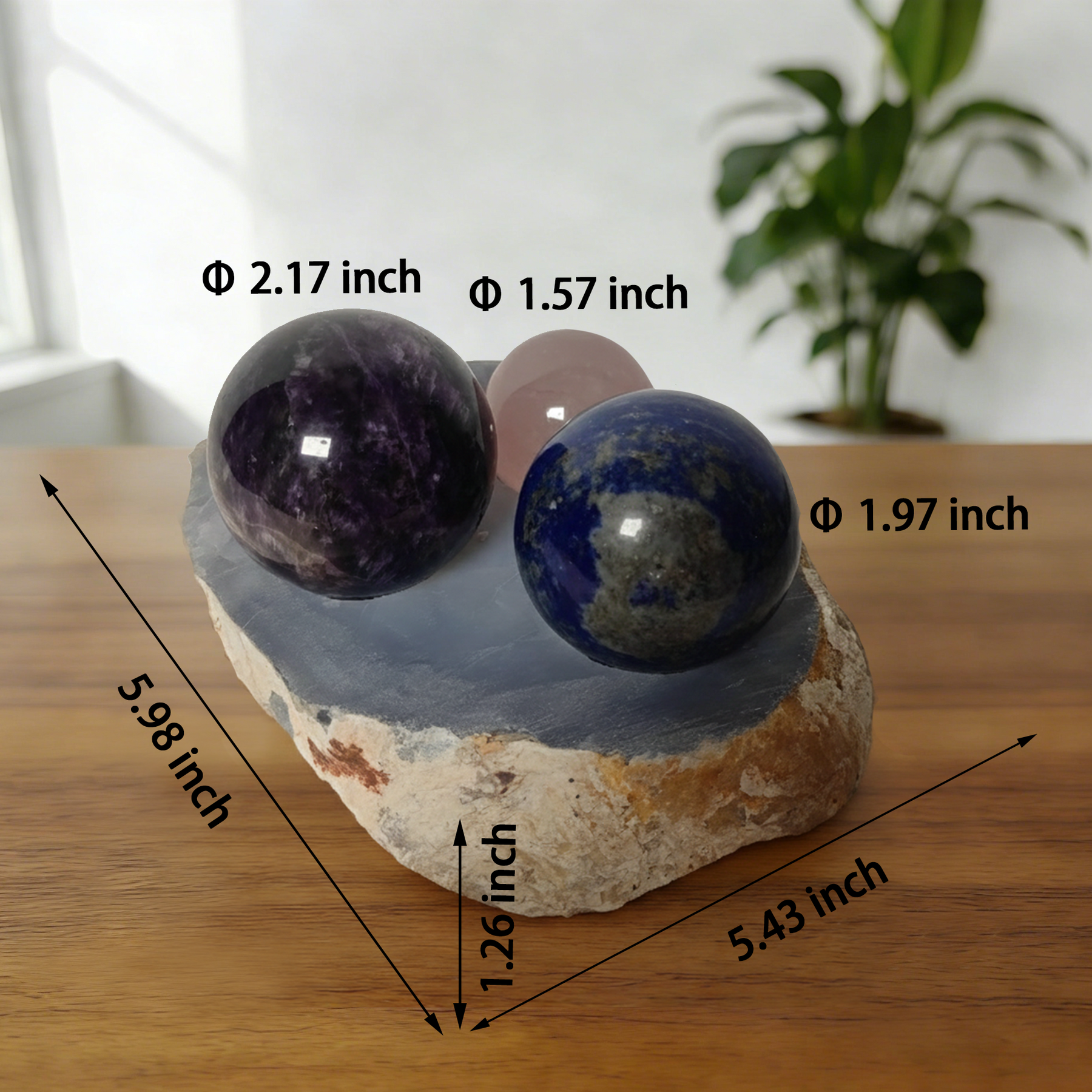 Crystal Sphere – Natural Polished Gemstone Ball — view 2